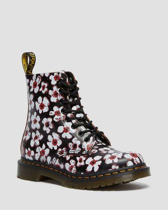 Botas Negras Dr. Martens 1460 Pascal Floral Mujer Multicolor MX-53064